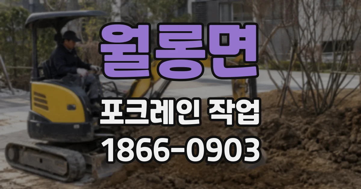 월롱면 포크레인 작업