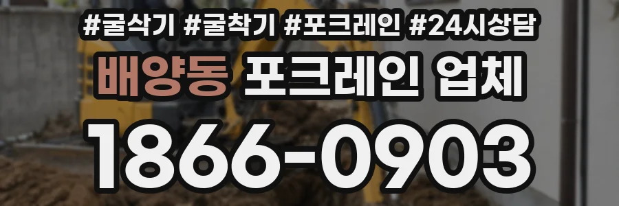배양동 포크레인 업체