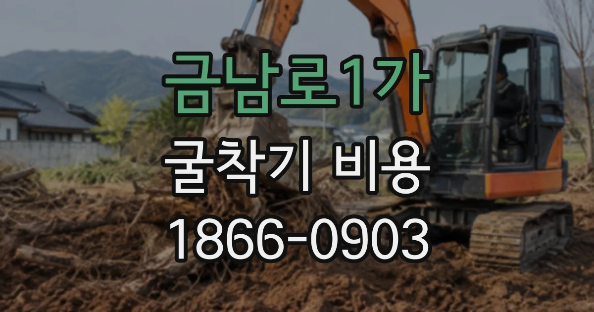 금남로1가 굴착기비용