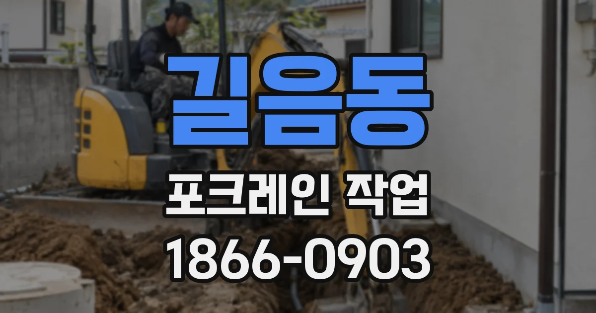 길음동 포크레인 작업
