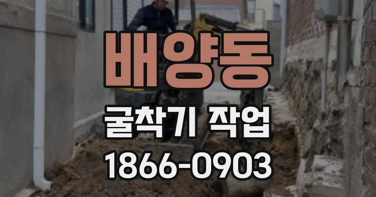 배양동 굴착기 작업