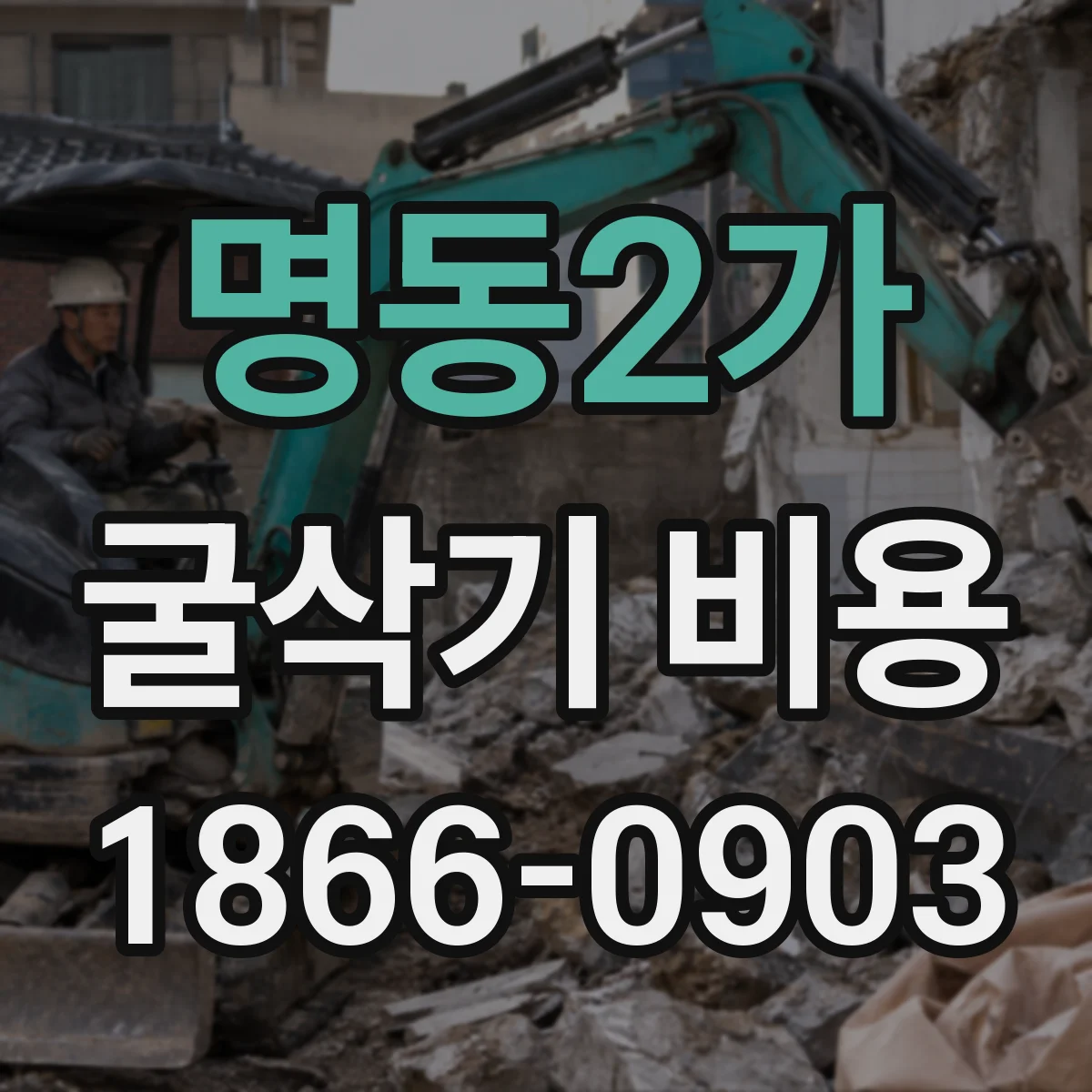 명동2가 굴삭기 비용