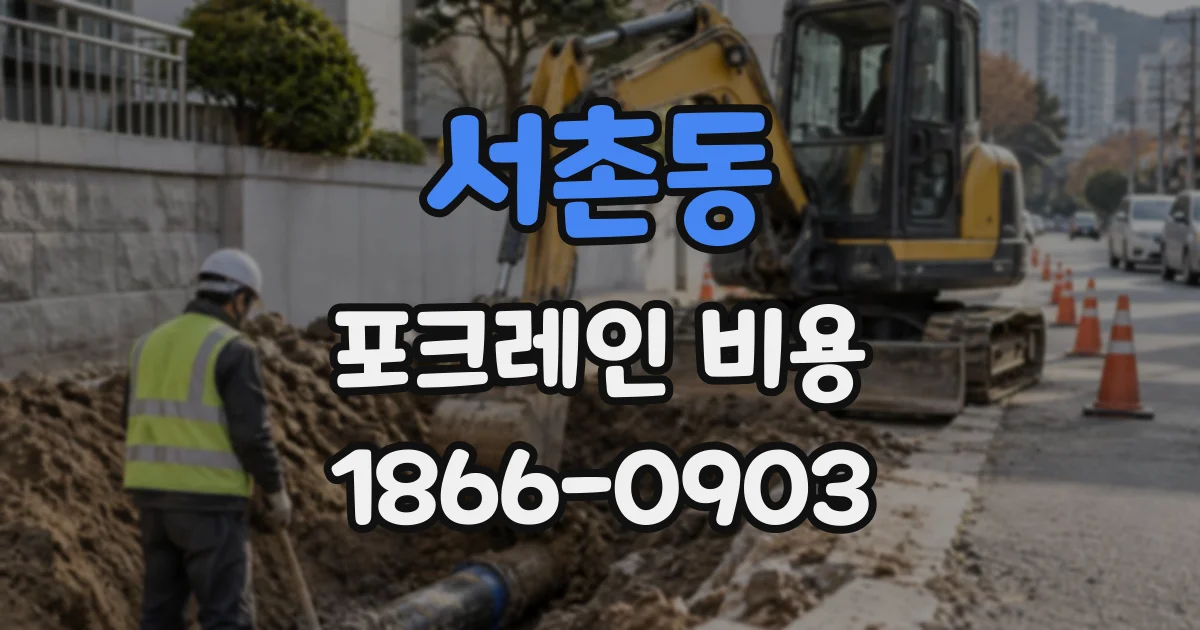 서촌동 포크레인비용