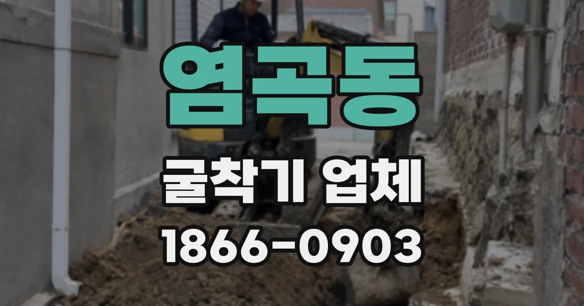 염곡동 굴착기 업체