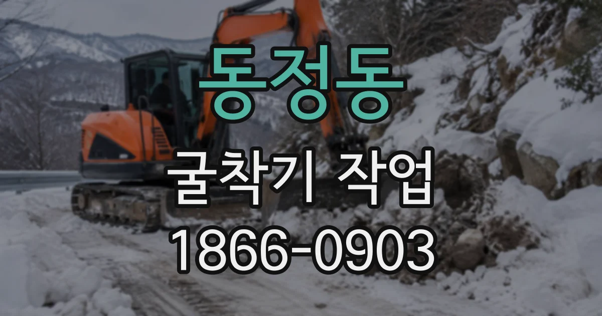 동정동 굴착기작업