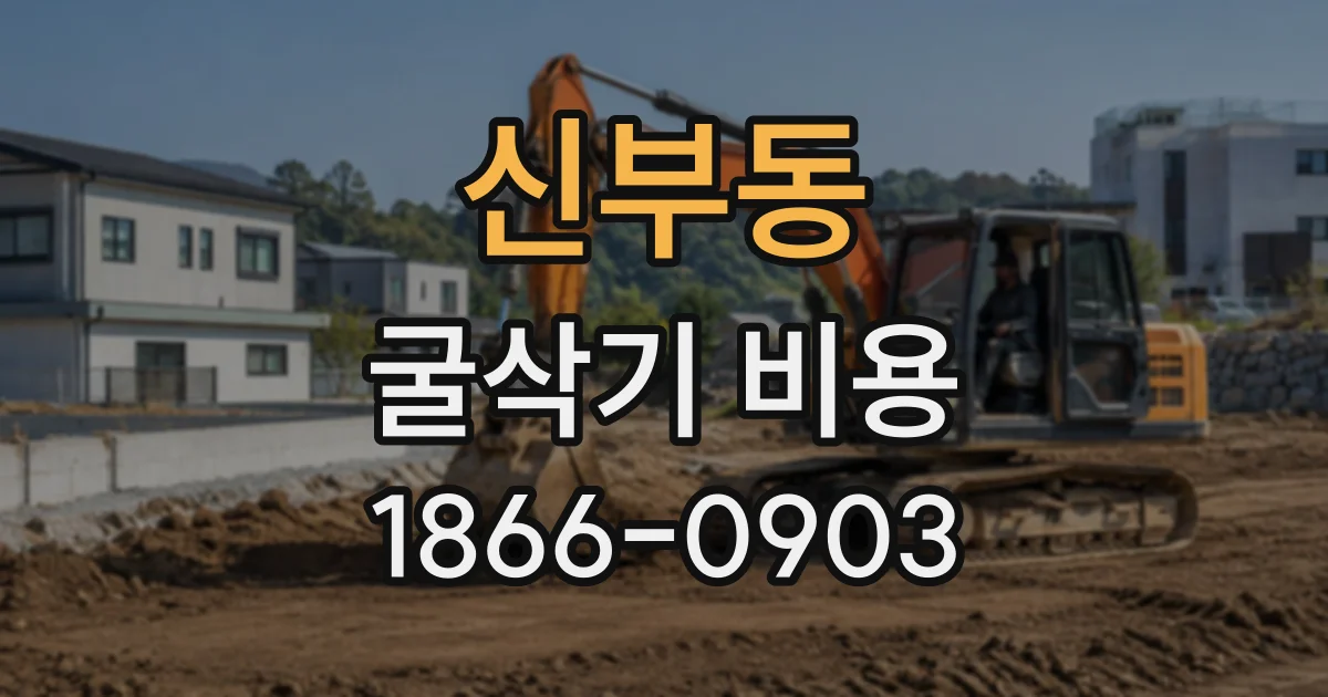 신부동 굴삭기비용