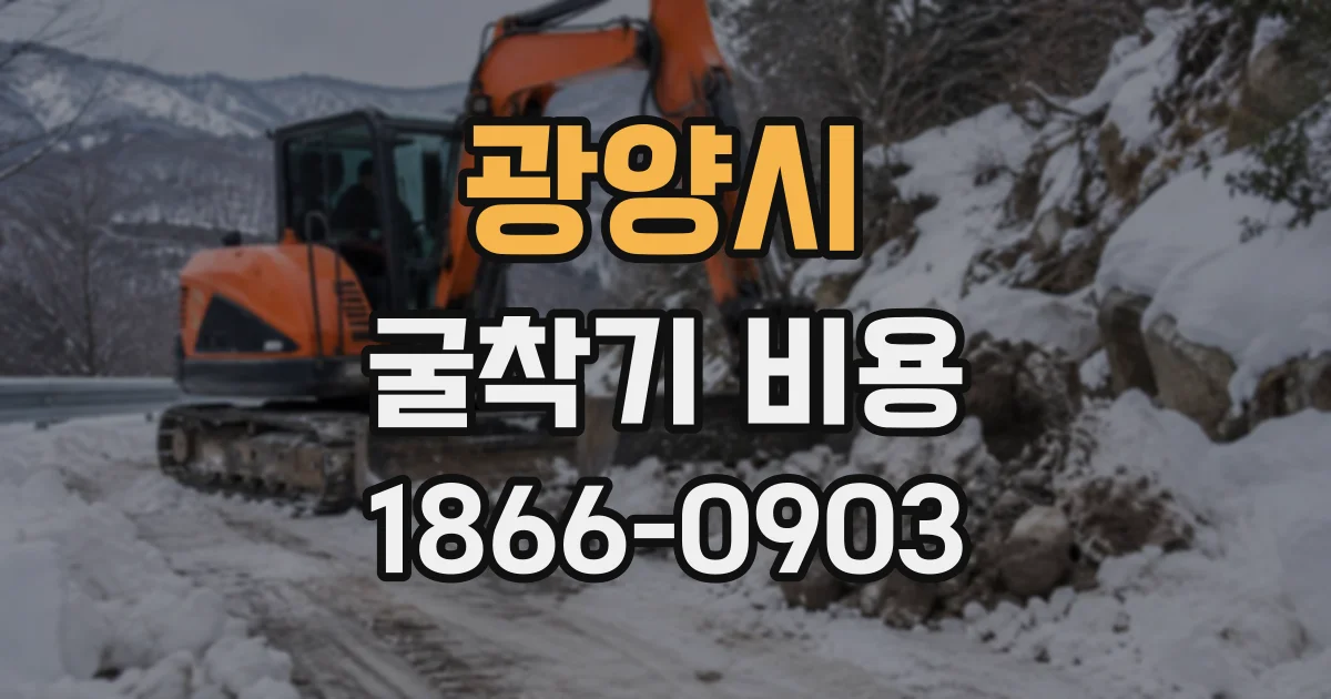 광양시 굴착기비용