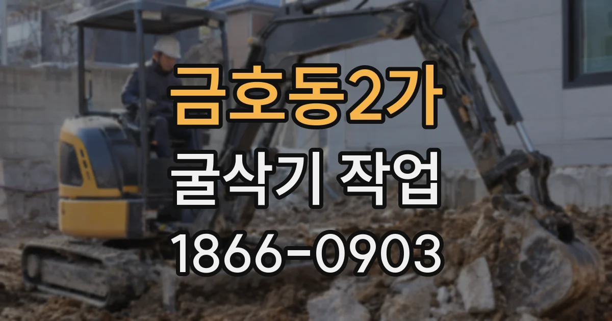 금호동2가 굴삭기 작업