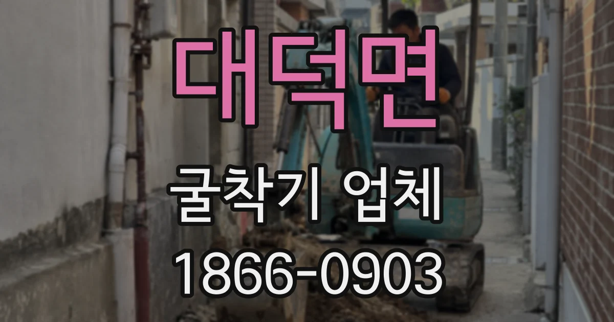 대덕면 굴착기 업체