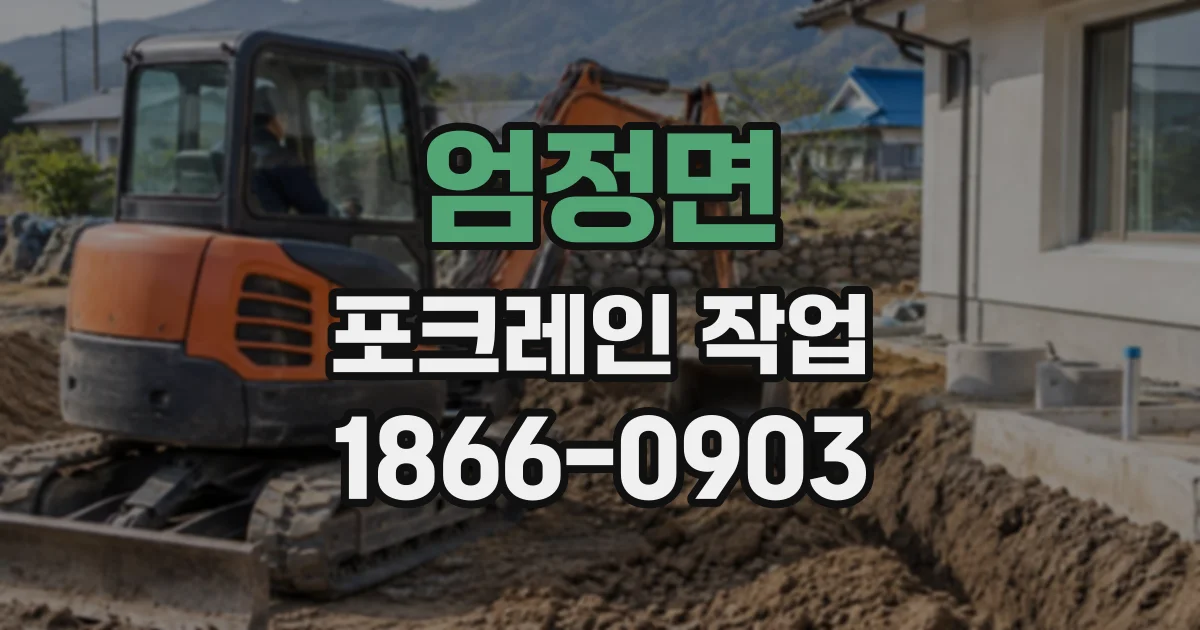 엄정면 포크레인작업