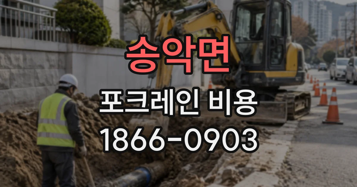 송악면 포크레인비용