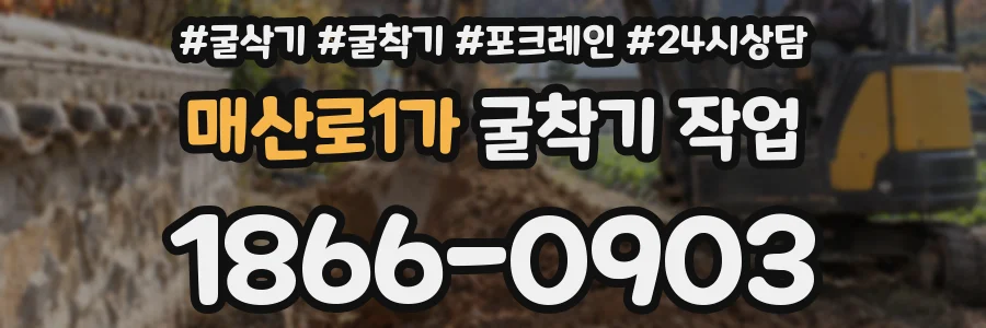 매산로1가 굴착기 작업