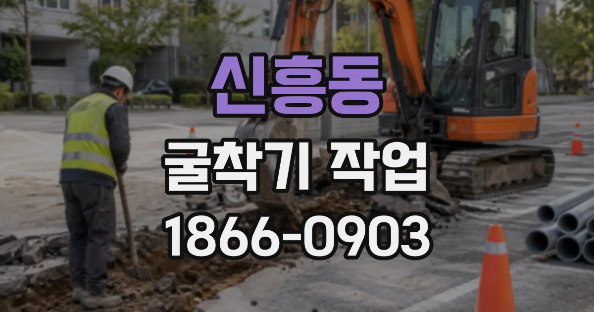 신흥동 굴착기작업