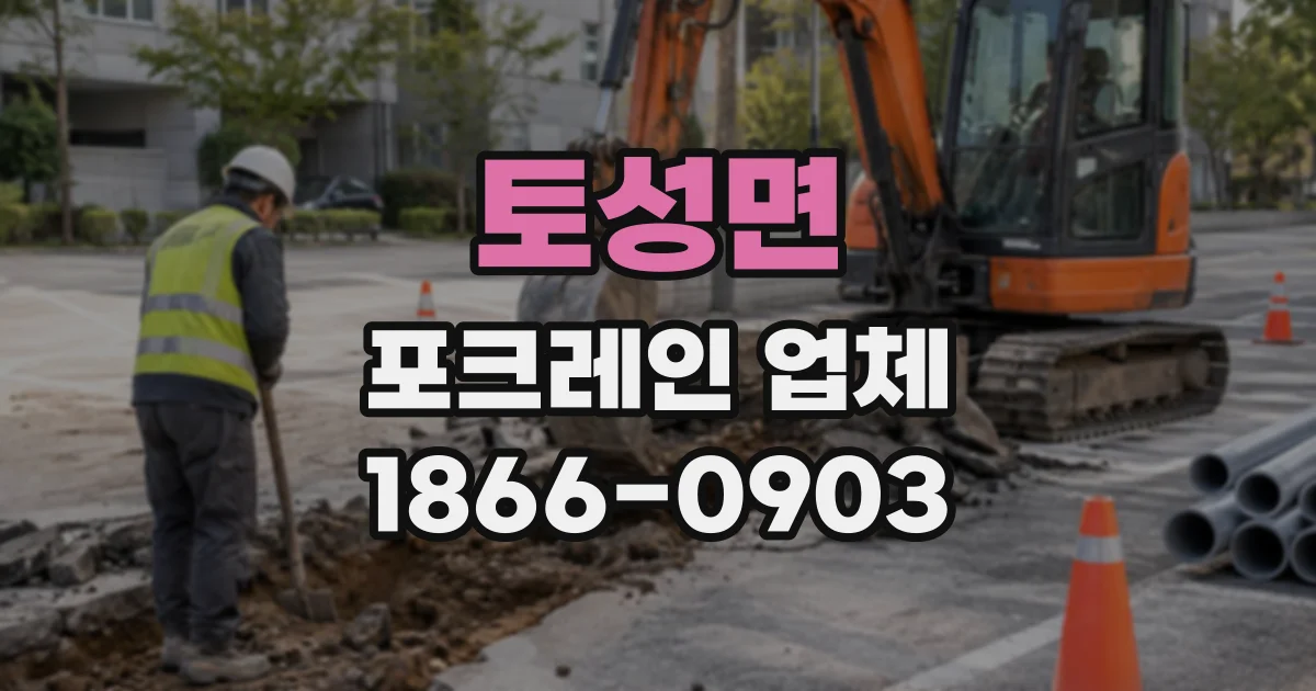 토성면 포크레인업체