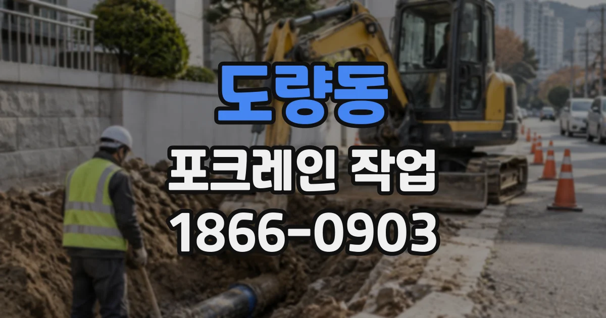 도량동 포크레인작업