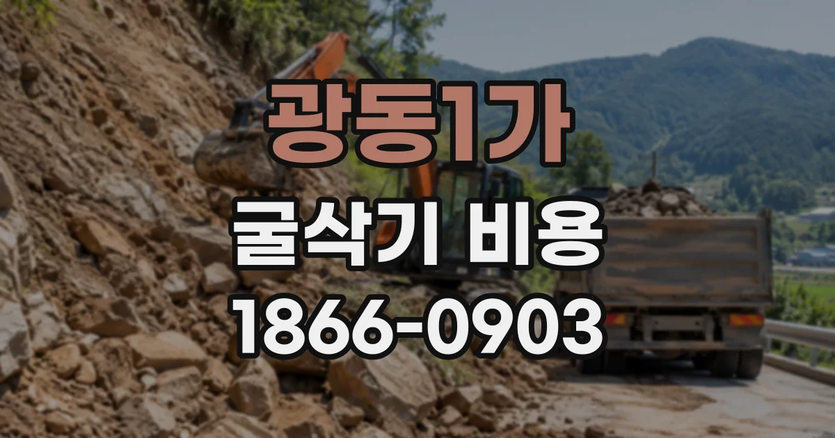 광동1가 굴삭기비용