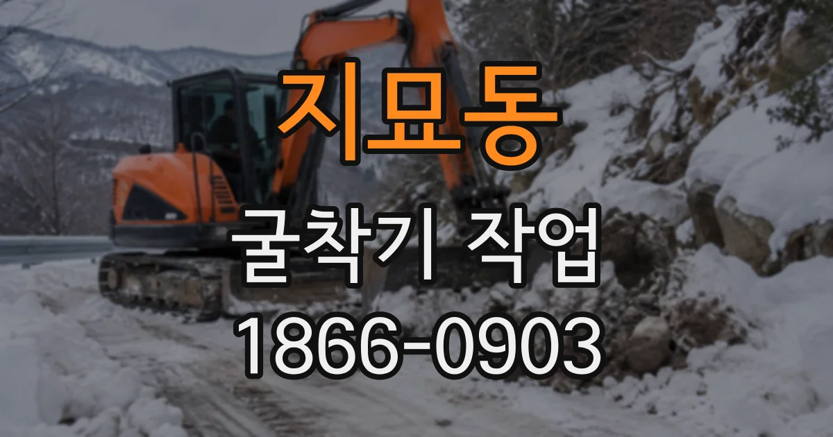 지묘동 굴착기작업