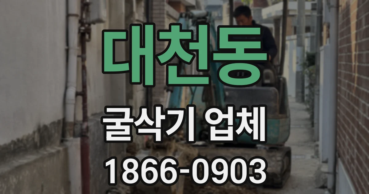 대천동 굴삭기 업체