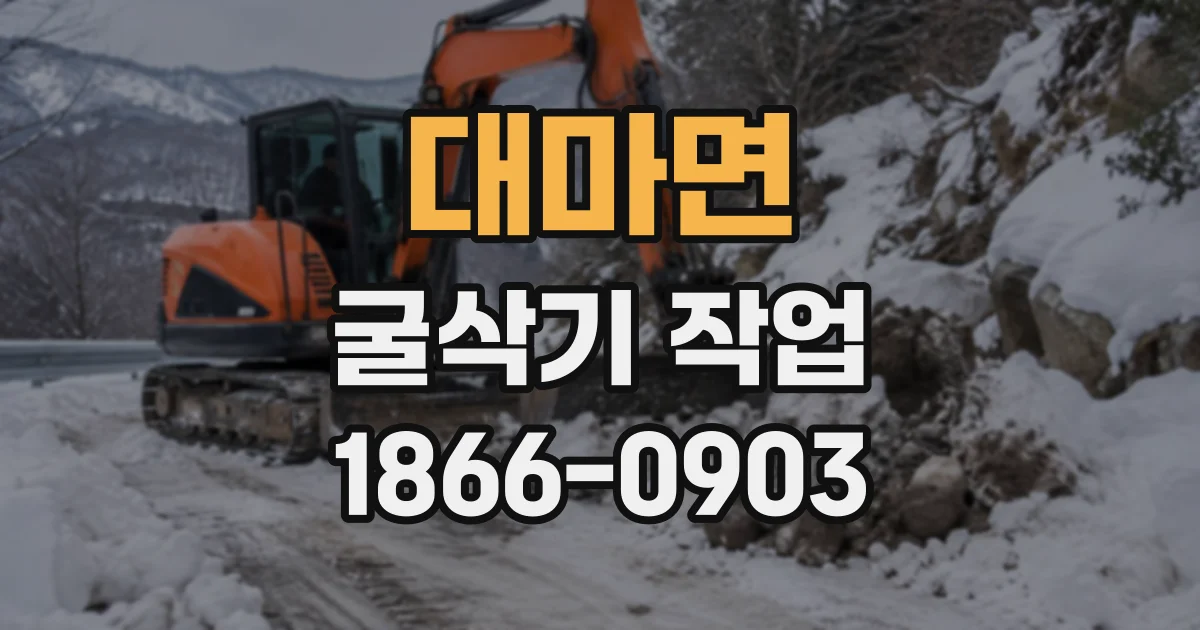 대마면 굴삭기작업