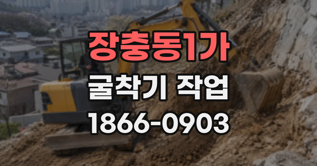 장충동1가 굴착기 작업
