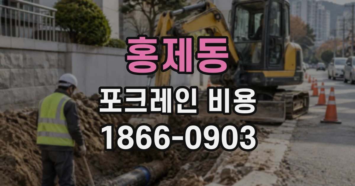 홍제동 포크레인비용