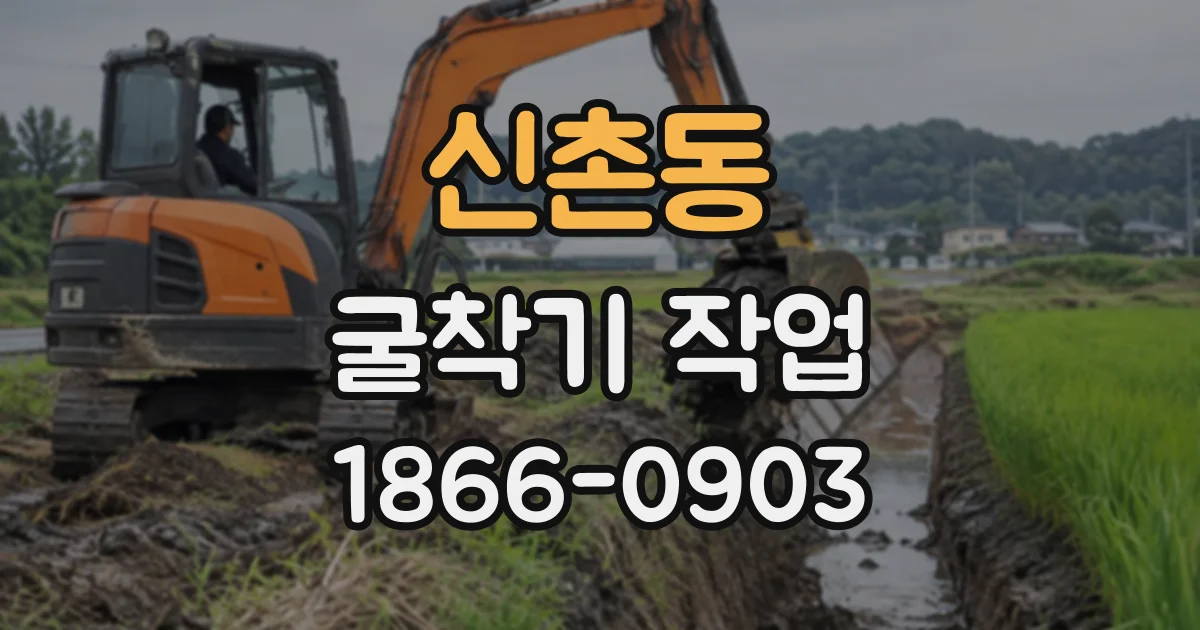 신촌동 굴착기작업
