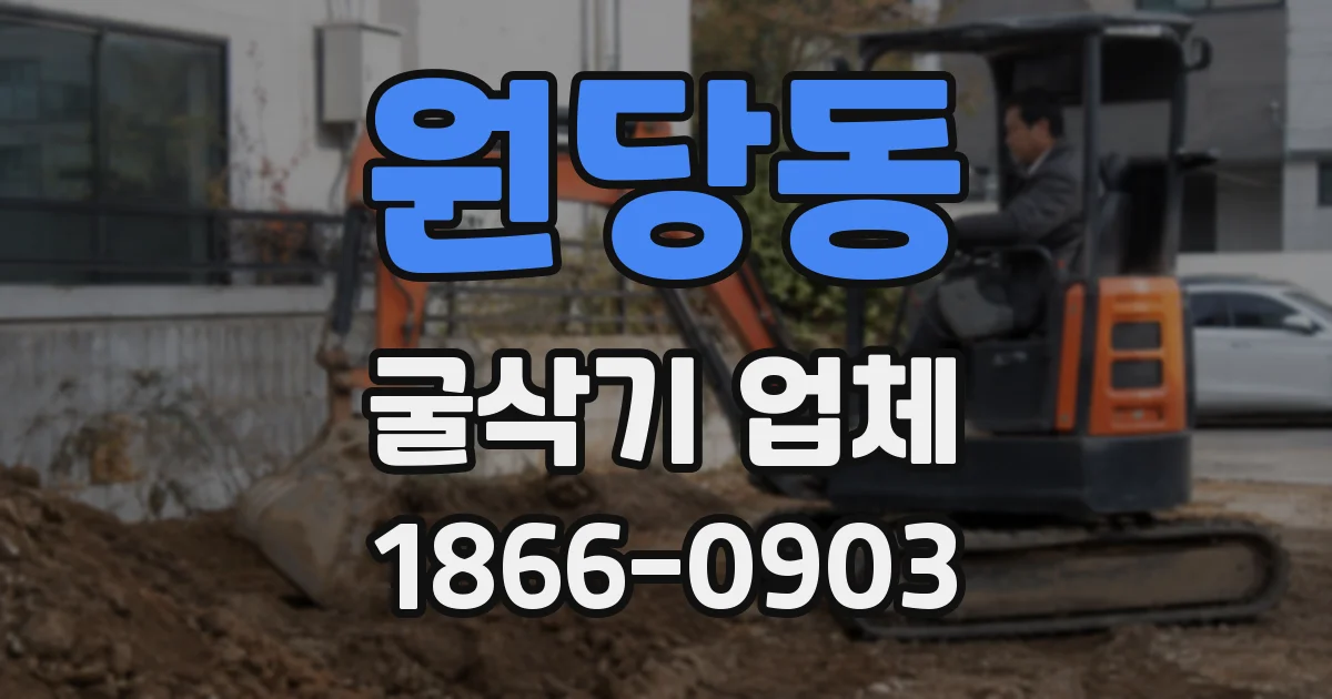 원당동 굴삭기 업체