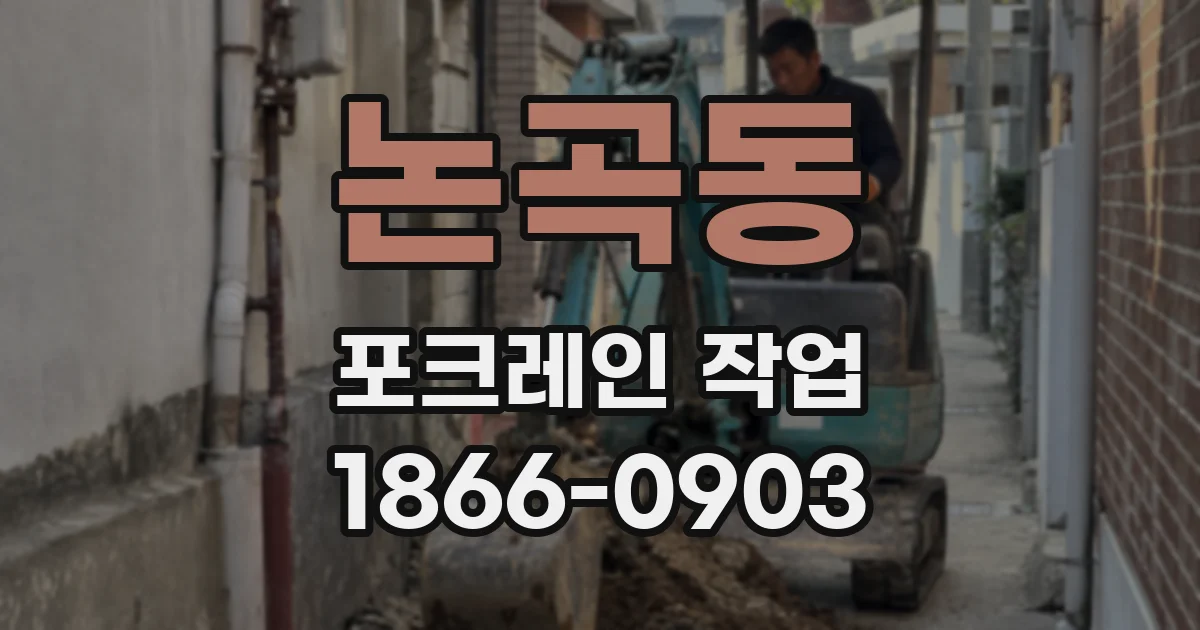 논곡동 포크레인 작업