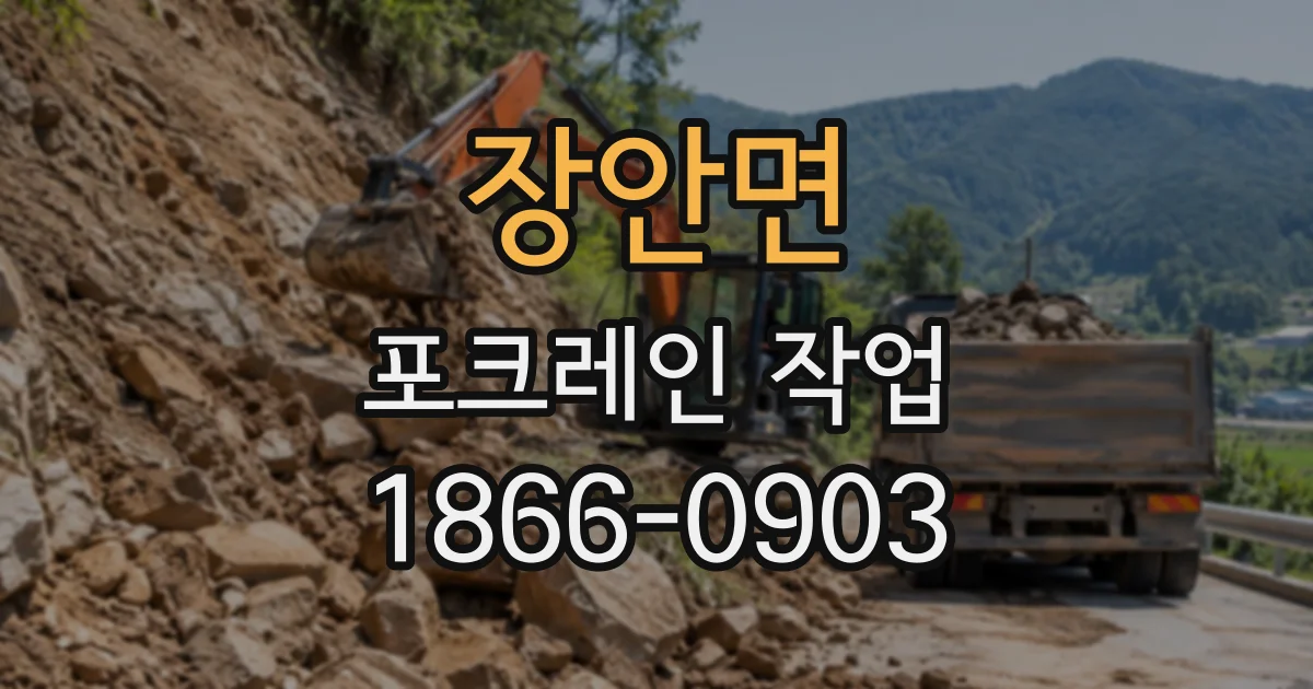 장안면 포크레인작업