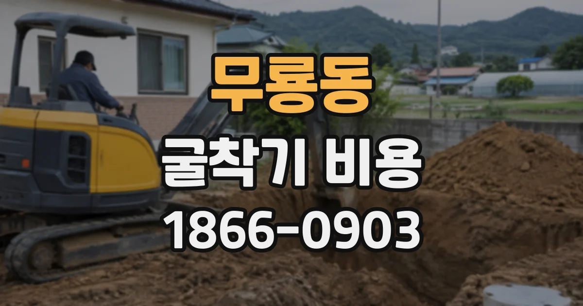 무룡동 굴착기비용