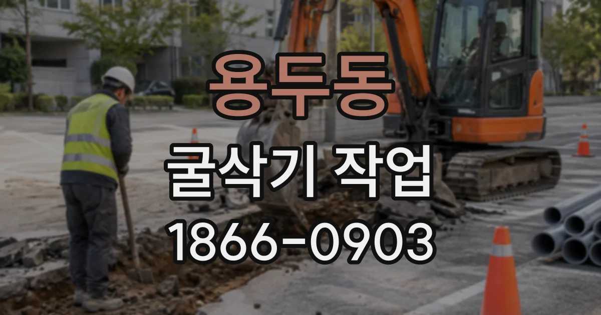 용두동 굴삭기작업