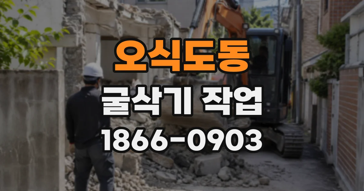 오식도동 굴삭기작업