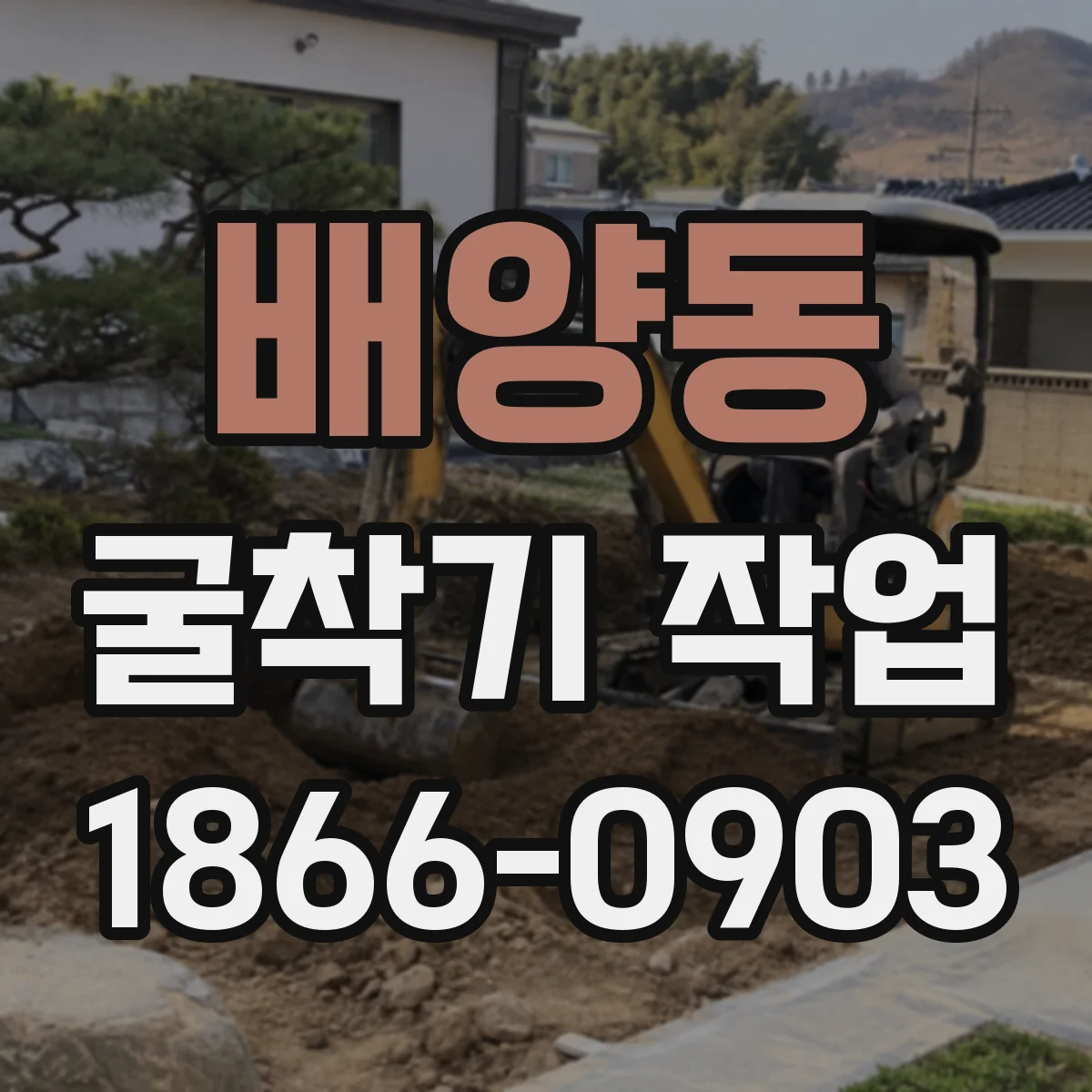 배양동 굴착기 작업