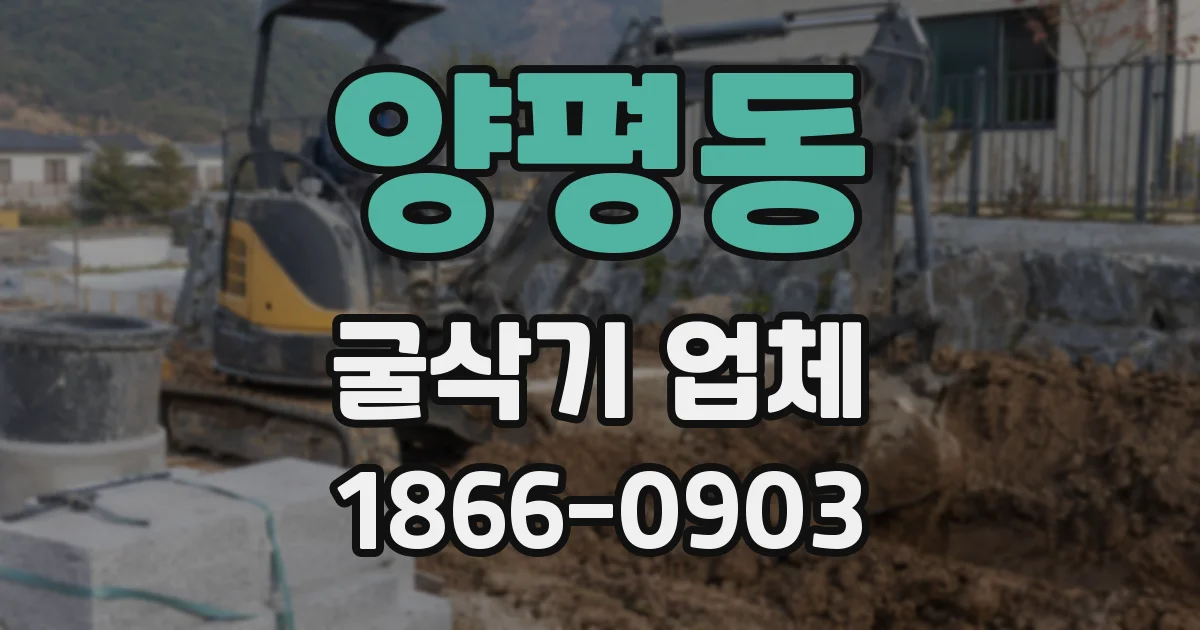 양평동 굴삭기 업체