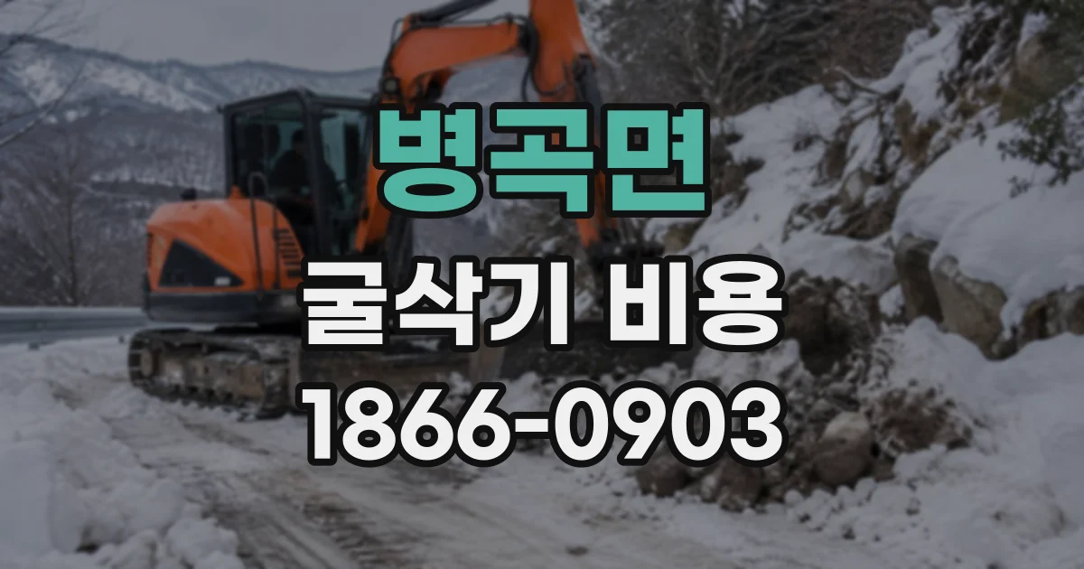 병곡면 굴삭기비용