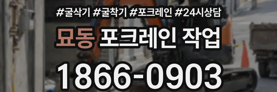 묘동 포크레인 작업