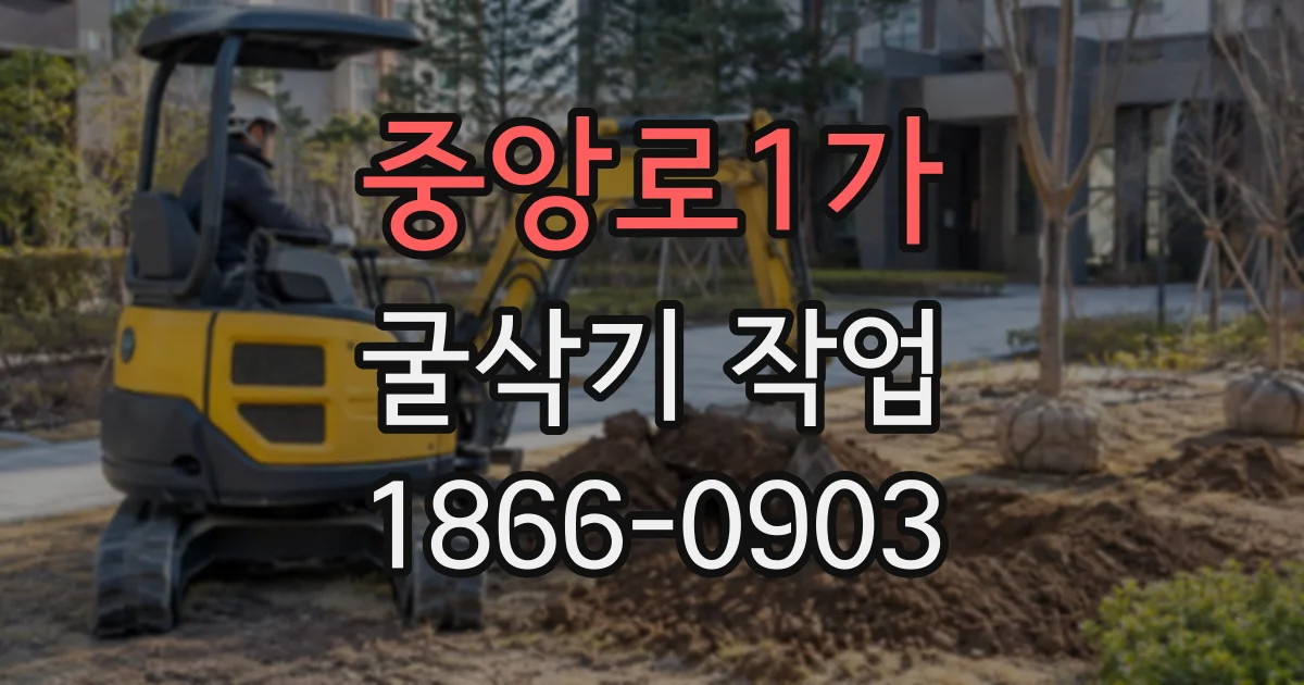 중앙로1가 굴삭기작업