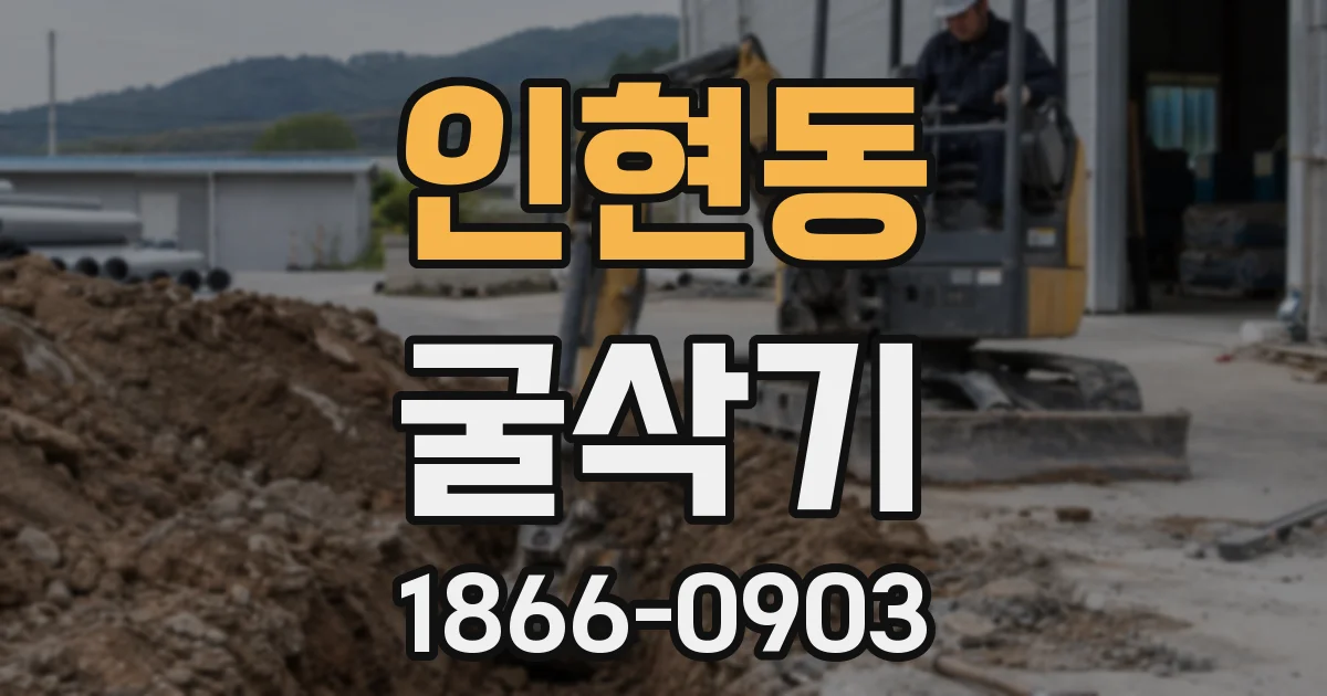 인현동 굴삭기