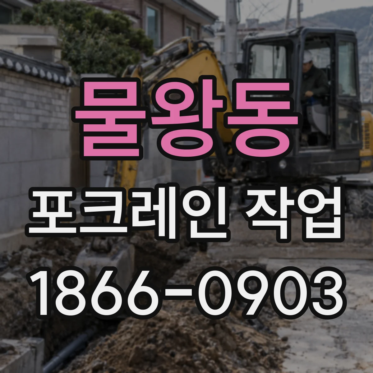 물왕동 포크레인 작업