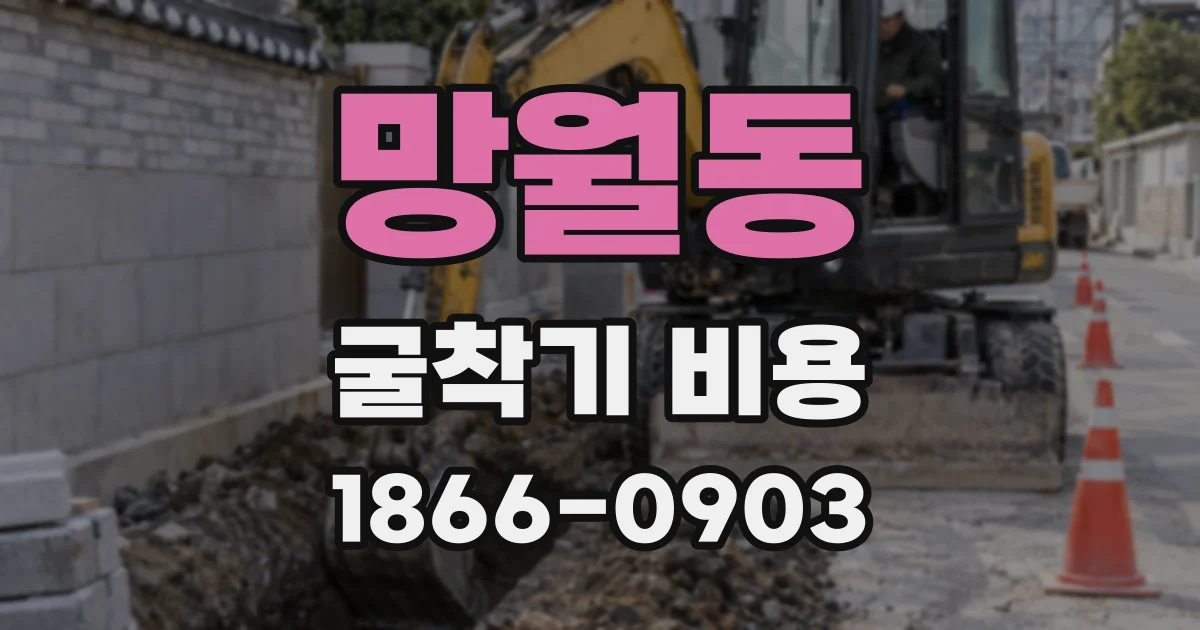 망월동 굴착기 비용