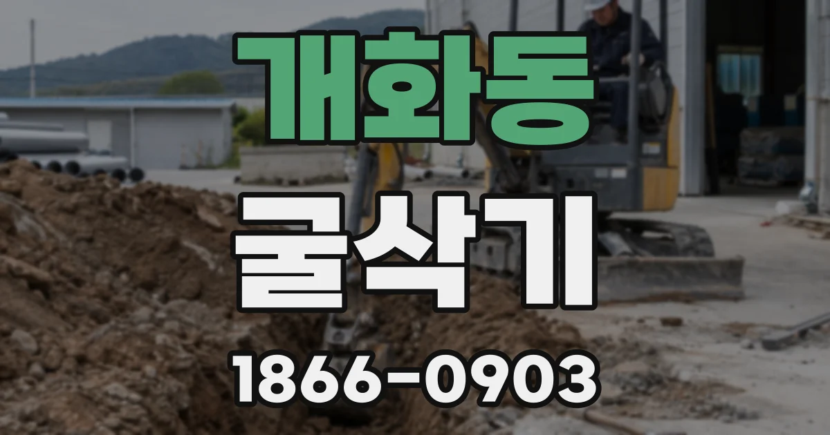 개화동 굴삭기