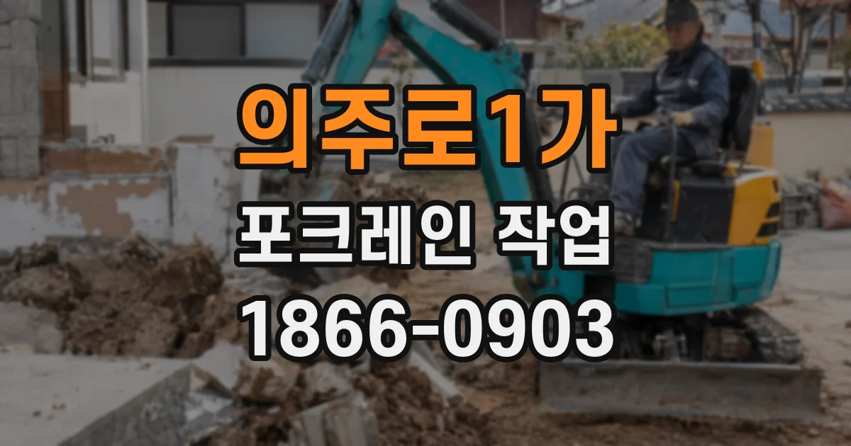의주로1가 포크레인 작업