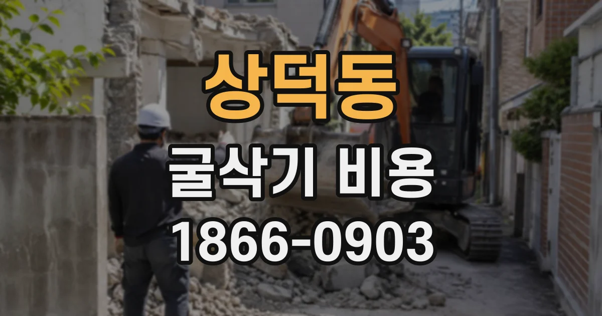 상덕동 굴삭기비용
