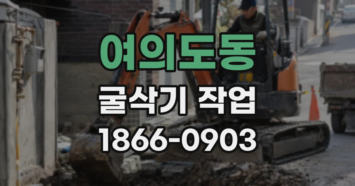 여의도동 굴삭기 작업