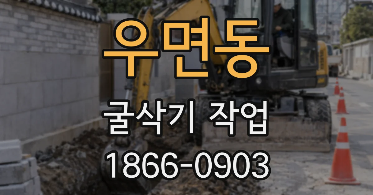 우면동 굴삭기 작업