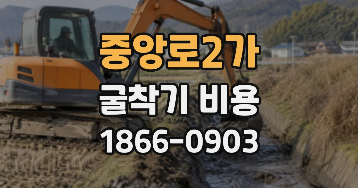 중앙로2가 굴착기비용