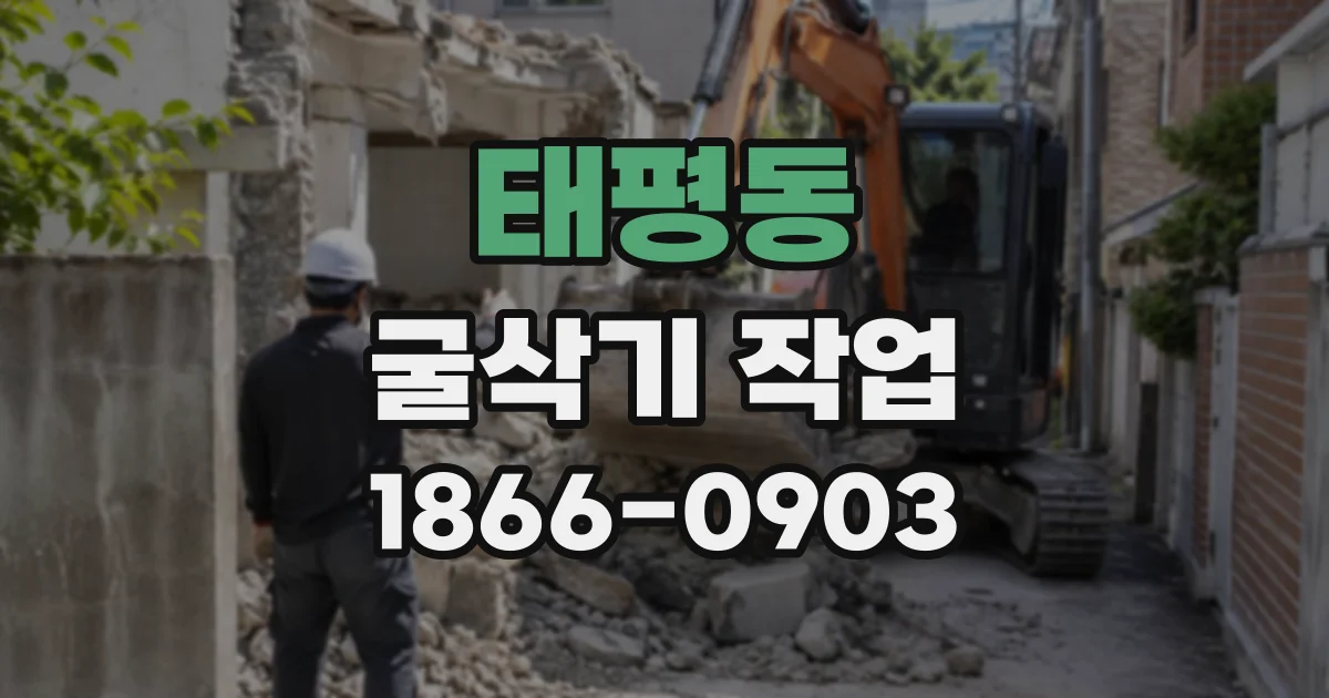 태평동 굴삭기작업
