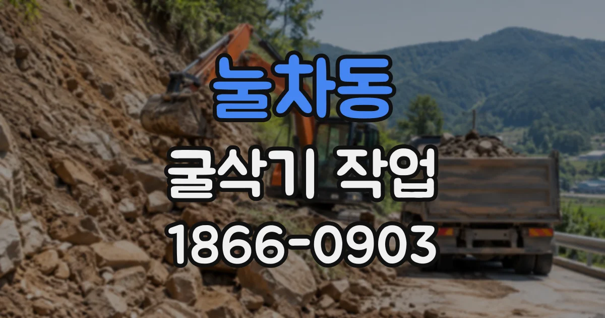 눌차동 굴삭기작업