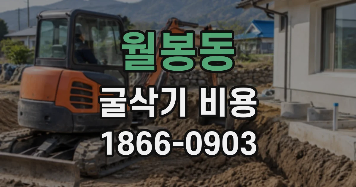 월봉동 굴삭기비용