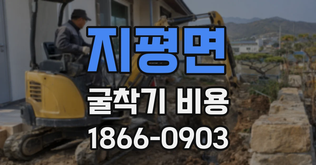 지평면 굴착기 비용